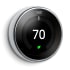 Google Nest Nest Learning Thermostat - 3rd Generation Polished Steel
