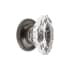 Grandeur Biarritz 1-3/4" Crystal Fluted Vintage Cabinet Knob with Newport Rosette Antique Pewter