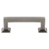 Grandeur Geneva 3" Center to Center Solid Brass Luxury Square Cabinet Handle / Drawer Pull Antique Pewter