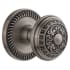 Grandeur  Vintage Antique Passage Door Knob Set with 2-3/8" Backset - Solid Brass Antique Pewter