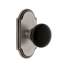 Grandeur Arc Solid Brass Rose Single Dummy Door Knob with Coventry Knob Antique Pewter