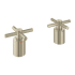Grohe Atrio Cross Handles for Tub Fillers Brushed Nickel