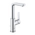 Grohe Lineare 1.2 GPM Single Hole Bathroom Faucet with SilkMove, StarLight, AquaGlide, and QuickFix Technologies - Includes Pop-Up Drain Assembly Starlight Chrome