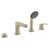 Grohe Eurosmart 1.75 GPM Deck Mounted Tub Filler with Built-In Diverter - Includes Hand Shower Brushed Nickel Infinity