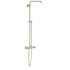 Grohe Retro-Fit Shower with 18" Center to Center Slide Bar, Rain Shower Arm, and Hose Brushed Nickel