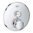 Grohe Grohtherm Single Function Thermostatic Valve Trim Only with Double Knob Handles and Volume Control - Less Rough In Starlight Chrome
