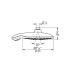 Grohe-GSS-Europlus-CTH-08-Shower Head Dimensional Drawing