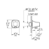 Grohe-GSS-Grandera-CTH-07-Wall Supply Dimensional Drawing