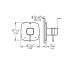 Grohe-GSS-Grandera-DPB-03-Valve Trim Dimensional Drawing