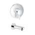 Grohe Cosmopolitan Wall Mounted Bathtub Faucet with Faucet Spout & Rough-in Valve Included. Starlight Chrome