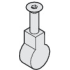 Hafele HAWA Super Plastic Glass Holder Insert with Attachment Screw Plastic
