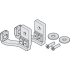 Hafele EKU Left Arm Bracket Set with Screws for 2 Sliding / Stacking Doors N/A