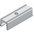 Hafele 98-7/16 Inch Single Guide Track for EKU Combino/Regal/Divido Bright Aluminum