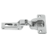 Hafele XL 1/4 Inch Overlay Screw-On Concealed European Cabinet Door Hinge with 94 Degree Opening Angle and Self Close Function- Accessory Pack Nickel