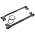Hafele XL 19-7/8 Inch Long Pocket Door Slide System for Cabinet Doors- Sold as a Pair - Less Hinges Black