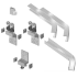 Hafele HAWA Planfront Left Opening Fitting Set for Single 154 Lb. Sliding / Stacking Cabinet Application N/A