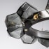 Gunmetal Finish with Smoke Glass Shades