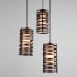 Hammerton Studio Tempest 3 Light 18" Wide Full Sized Multi Light Pendant - Medium (E26) with Frosted Glass Inner and Finished to Match Metal Outer Shades Flat Bronze