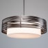 Hammerton Studio Tempest 8 Light 48" Wide Drum Chandelier - Medium (E26) with White Linen Inner and Finished to Match Metal Outer Shade Flat Bronze