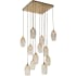 Hammerton Studio Ellisse 34" Wide Artisan Crafted 12 Light Optic Glass Pendant Configure Below