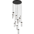 Hammerton Studio Parallel 33" Wide Artisan Crafted LED 11 Light Pendant with Hand Textured Glass Configure Below