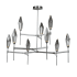 Hammerton Studio Rock Crystal 54" Wide 9 Light Hand Blown Glass LED 2 Tier Chandelier Configure Below