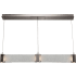 Hammerton Studio Parallel 48" Wide Artisan Crafted LED Linear Suspension with Hand Textured Glass Configure Below