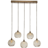 Hammerton Studio Terra 41" Wide Artisan Crafted Optic Glass 5 Light Linear Pendant Configure Below