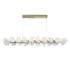 Hammerton Studio Blossom 60" Wide LED Linear Chandelier with Clear Blossom Blown Glass Shades Configure Below