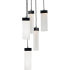 Hammerton Studio Parallel 19" Wide Artisan Crafted LED 5 Light Pendant with Hand Textured Glass Configure Below