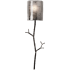 Hammerton Studio Ironwood 24" High Artisan Crafted Wall Sconce with Hand Textured Glass and Sculpted Steel Configure Below