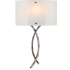 Hammerton Studio Ironwood 20" High Artisan Crafted Wall Sconce with Hand Textured Glass and Sculpted Steel Configure Below