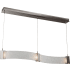 Hammerton Studio Parallel 48" Wide Artisan Crafted LED Curved Linear Suspension with Hand Textured Glass Configure Below