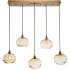 Hammerton Studio Coppa 40" Wide Artisan Crafted Optic Glass 5 Light Linear Pendant Configure Below