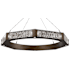 Hammerton Studio Glacier Single Light 48" Wide LED Ring Chandelier with Cast Glass Shades Flat Bronze