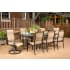 Hanover Brigantine (9) Piece Outdoor Dining Set with Extension Table and (8) Chairs Tan
