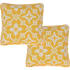 Hanover 16" Square Geometric Patterns and Designs Throw Pillow With Foam - Set of (2) Yellow