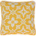 Hanover 16" Square Geometric Patterns and Designs Throw Pillow With Foam Yellow