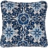 Hanover 16" Square Novelty Patterns and Designs Throw Pillow With Foam Navy