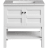 Hanover Manorville 32" Free Standing Single Basin Vanity Set with Cabinet and Stone Vanity Top White