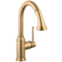 Hansgrohe Talis C 1.75 GPM Pull Down Prep Kitchen Faucet Spout with Magnetic Docking Spray Head and Locking Diverter - Limited Lifetime Warranty Brushed Bronze