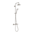 Hansgrohe Croma Select E Thermostatic Shower System with Shower Head, Hand Shower, Slide Bar, and Hose - Less Rough-In Valve Brushed Nickel