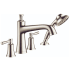 Hansgrohe Joleena Deck Mounted Roman Tub Filler with Built-In Diverter with Included Hand Shower, Less Rough In - Limited Lifetime Warranty Polished Nickel