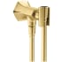 Hansgrohe Locarno Wall Mounted Hand Shower Holder with Integrated Wall Elbow - Includes Hose Brushed Gold Optic