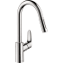 Hansgrohe Focus 1.5 GPM Single Hole Pull Down Kitchen Faucet with Magnetic Docking & Locking Spray Diverter - Limited Lifetime Warranty Chrome