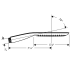 Hansgrohe 15473/10452 Hand Shower Dimensional Drawing