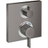 Hansgrohe Ecostat Square Thermostatic Valve Trim Only with Integrate Volume Control for 1 Distinct Function - Less Rough In Brushed Black Chrome