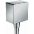 Hansgrohe FixFit Square 1/2" Connection Wall Supply Elbow - Limited Lifetime Warranty Chrome