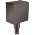 Hansgrohe FixFit Square 1/2" Connection Wall Supply Elbow - Limited Lifetime Warranty Brushed Black Chrome