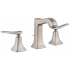 Hansgrohe Metris C 1.2 GPM Widespread Bathroom Faucet with EcoRight, Quick Clean, and ComfortZone Technologies - Drain Assembly Included Brushed Nickel